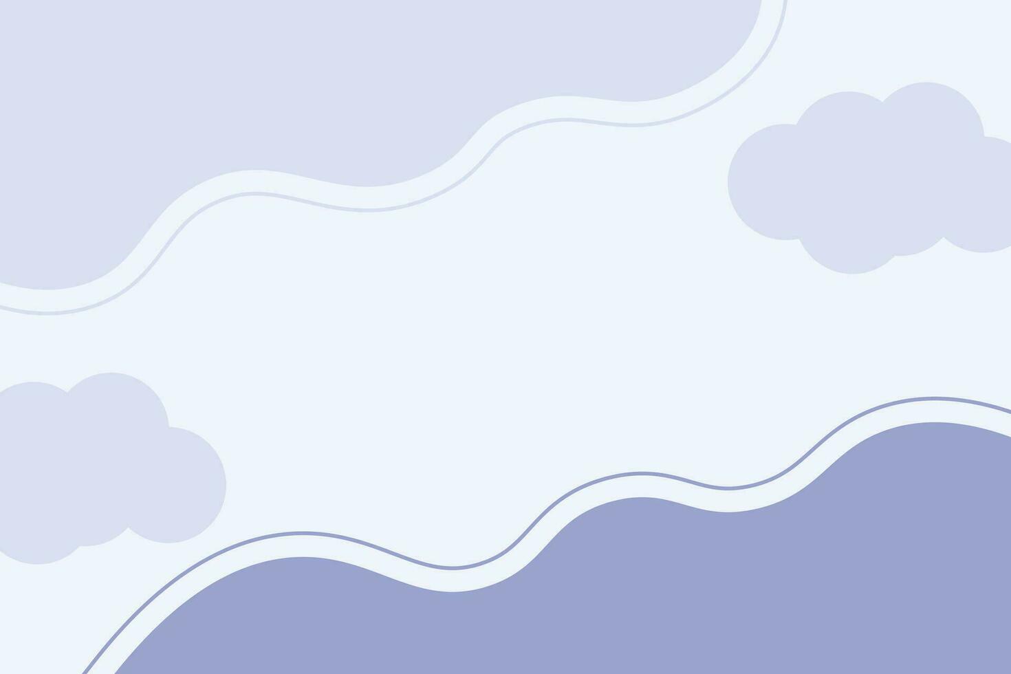 Abstract blue and white clouds background playful and organic design vector