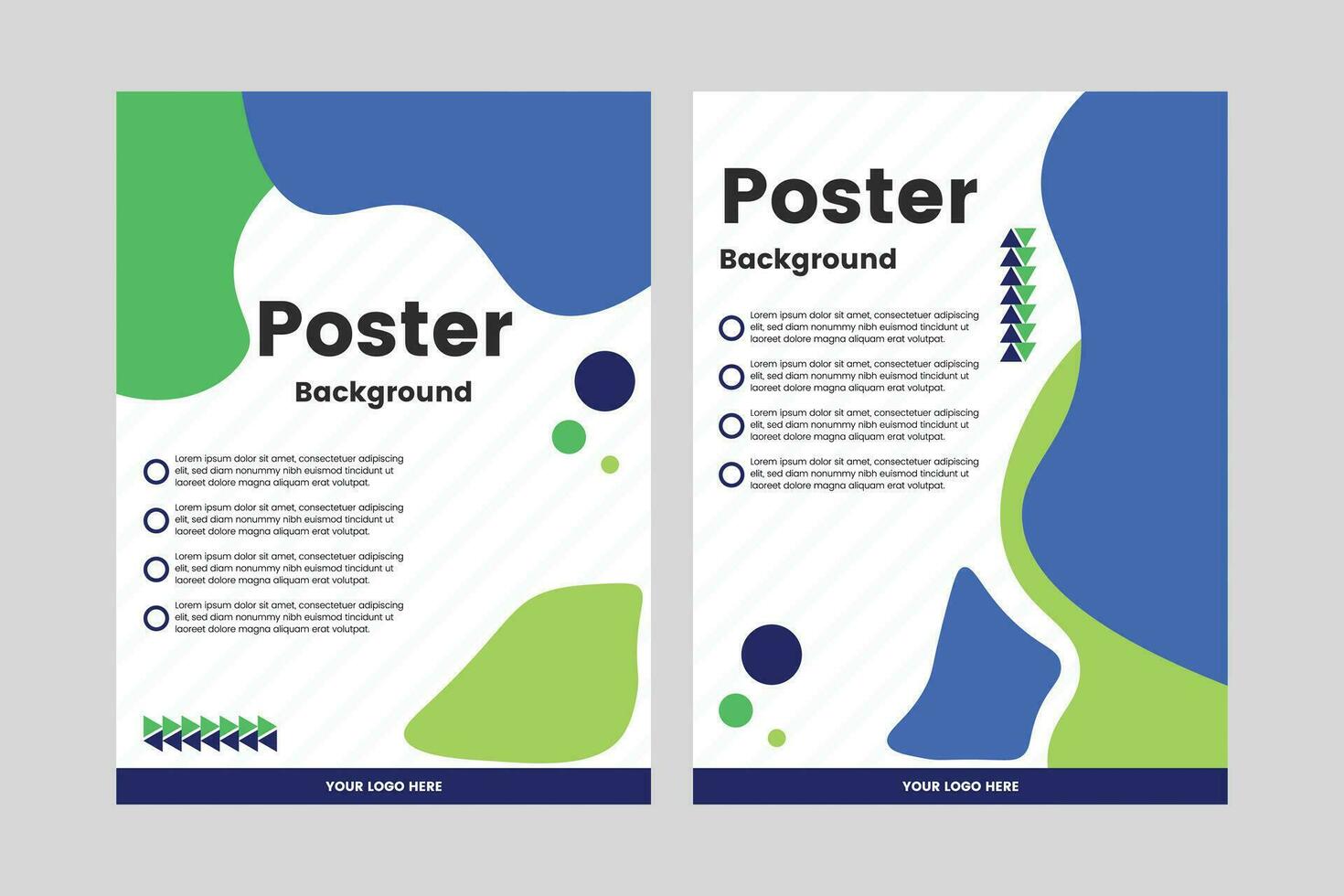 Corporate Blue and Green Poster Abstract Template Organic Design vector