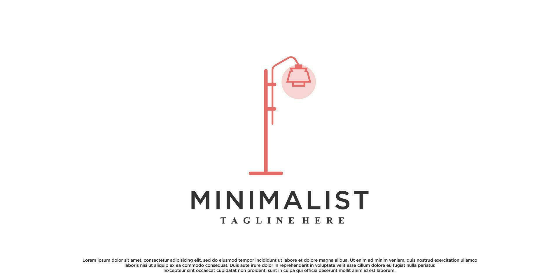 Vector minimalist furniture logo design for interior home