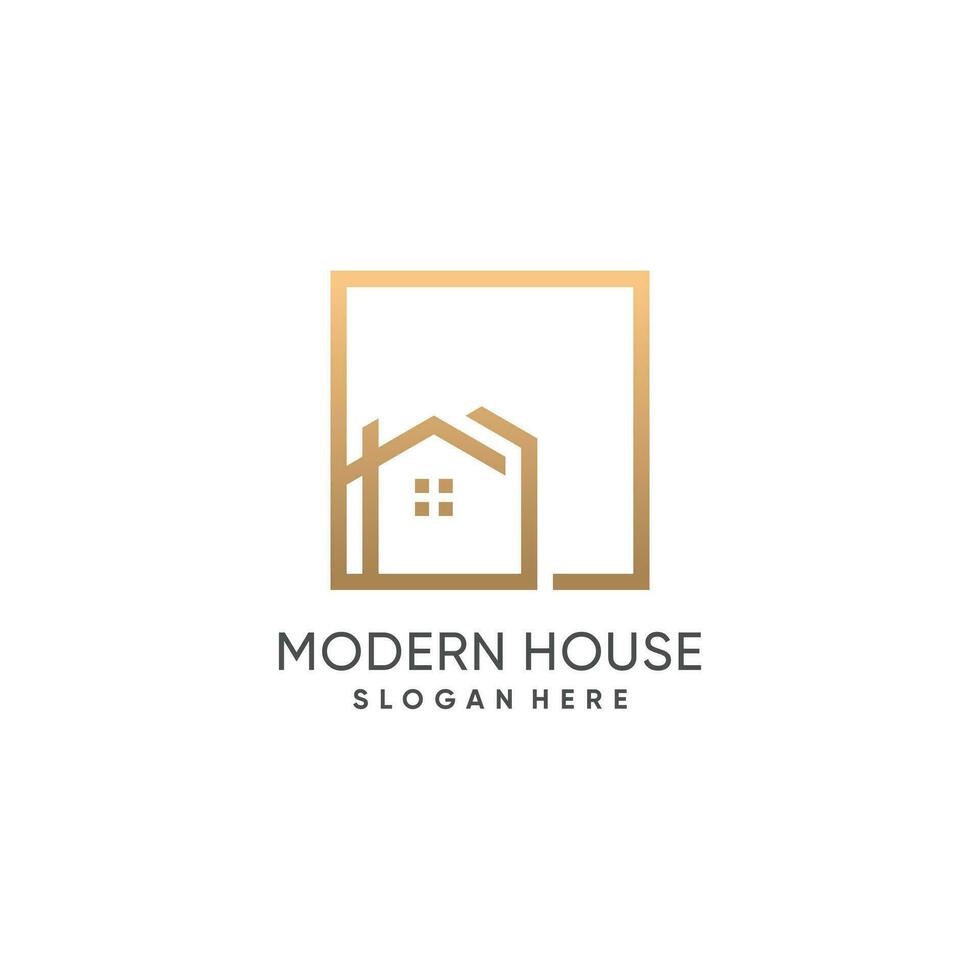 Home logo idea with modern concept design vector