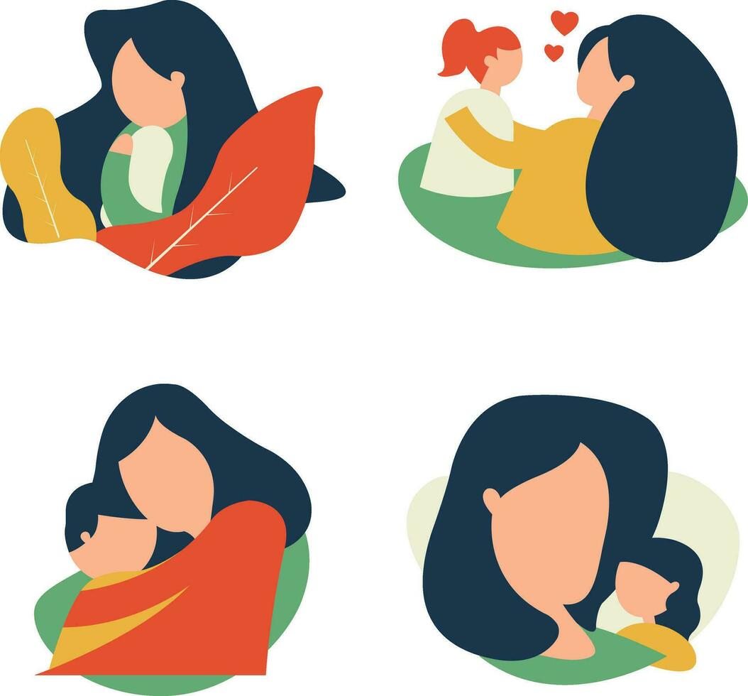 Mother's day elements. Vector illustration for design decoration