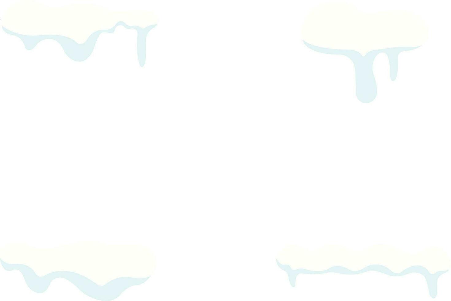 Snowfall winter. Snowy elements on winter background. Vector template in cartoon style for your design. Vector illustration