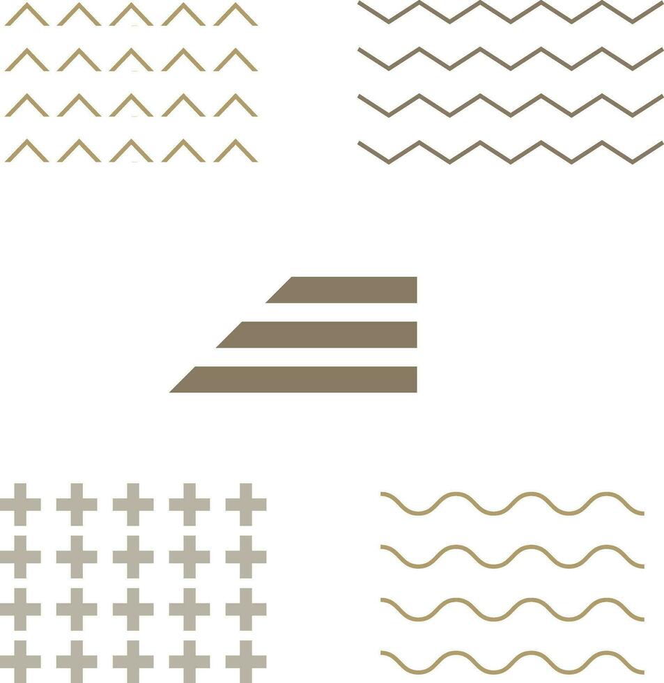 Memphis Geometric shapes. Abstract memphis style, points grid and lines pattern symbols. Color minimal poster elements vector set Pro Vector