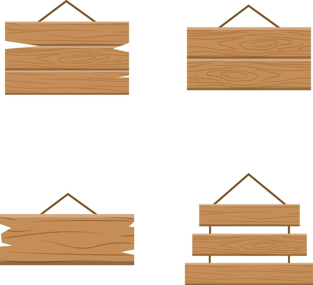 Hanging Wooden Board. texture panels stock vector illustration. Rustic board, plank with place. rural background.