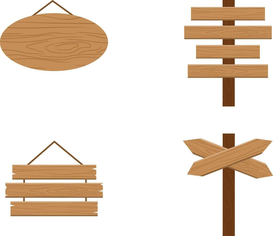 Hanging Wooden Board. texture panels stock vector illustration. Rustic board, plank with place. rural background.