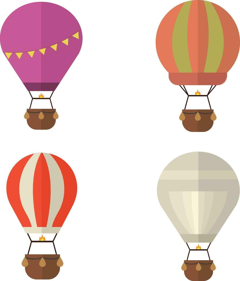 Hot air balloon illustration, colorful, for decoration design. Vector Pro