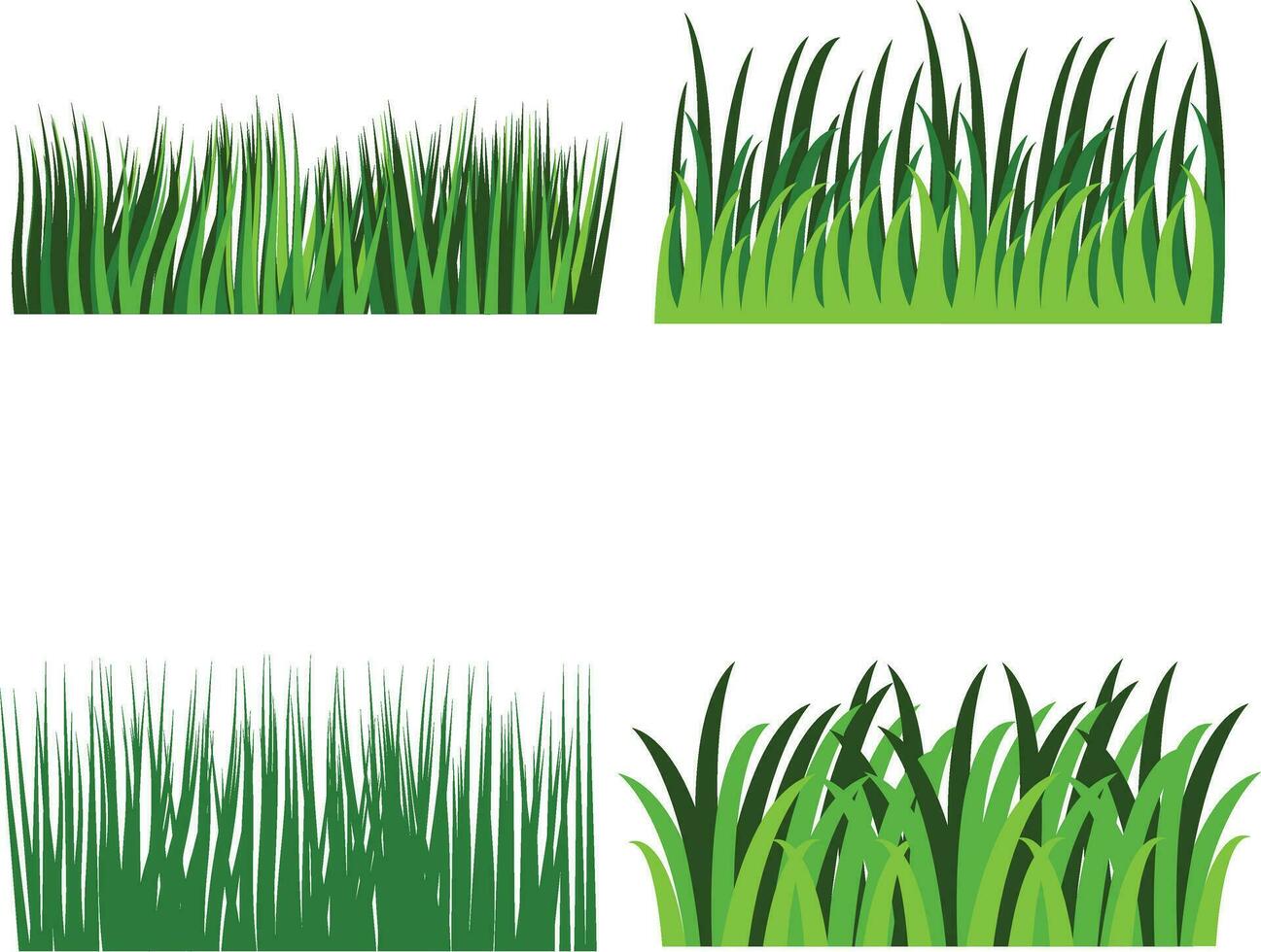 Set of Grass Illustration on White Background.For design decoration.Vector Illustration vector