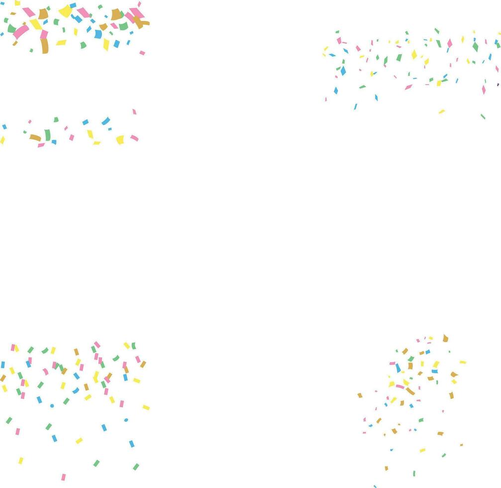 Colorful Confetti Party isolated on transparent background. Colorful Confetti Party vector illustration