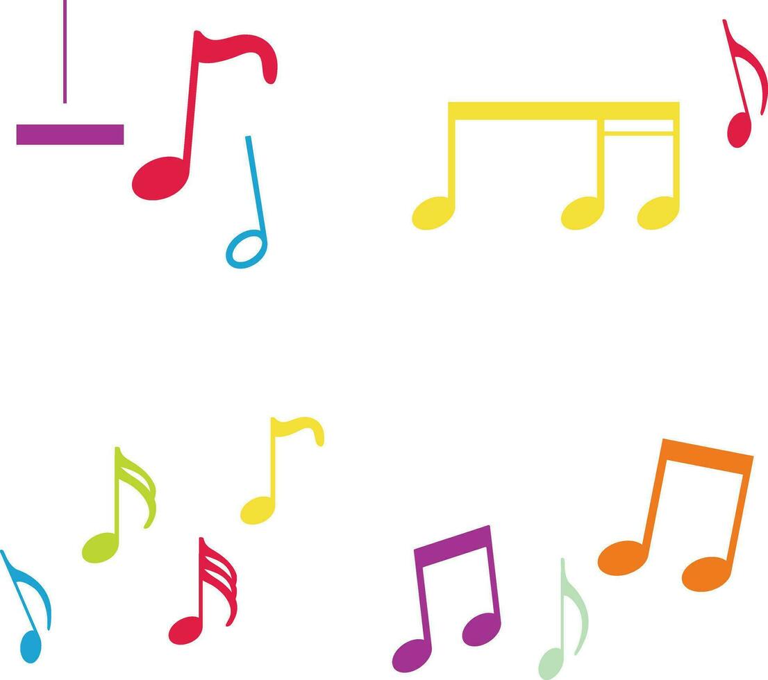 Musical note, song, melody or flat vector icon for design decoration and illustration.Vector Pro