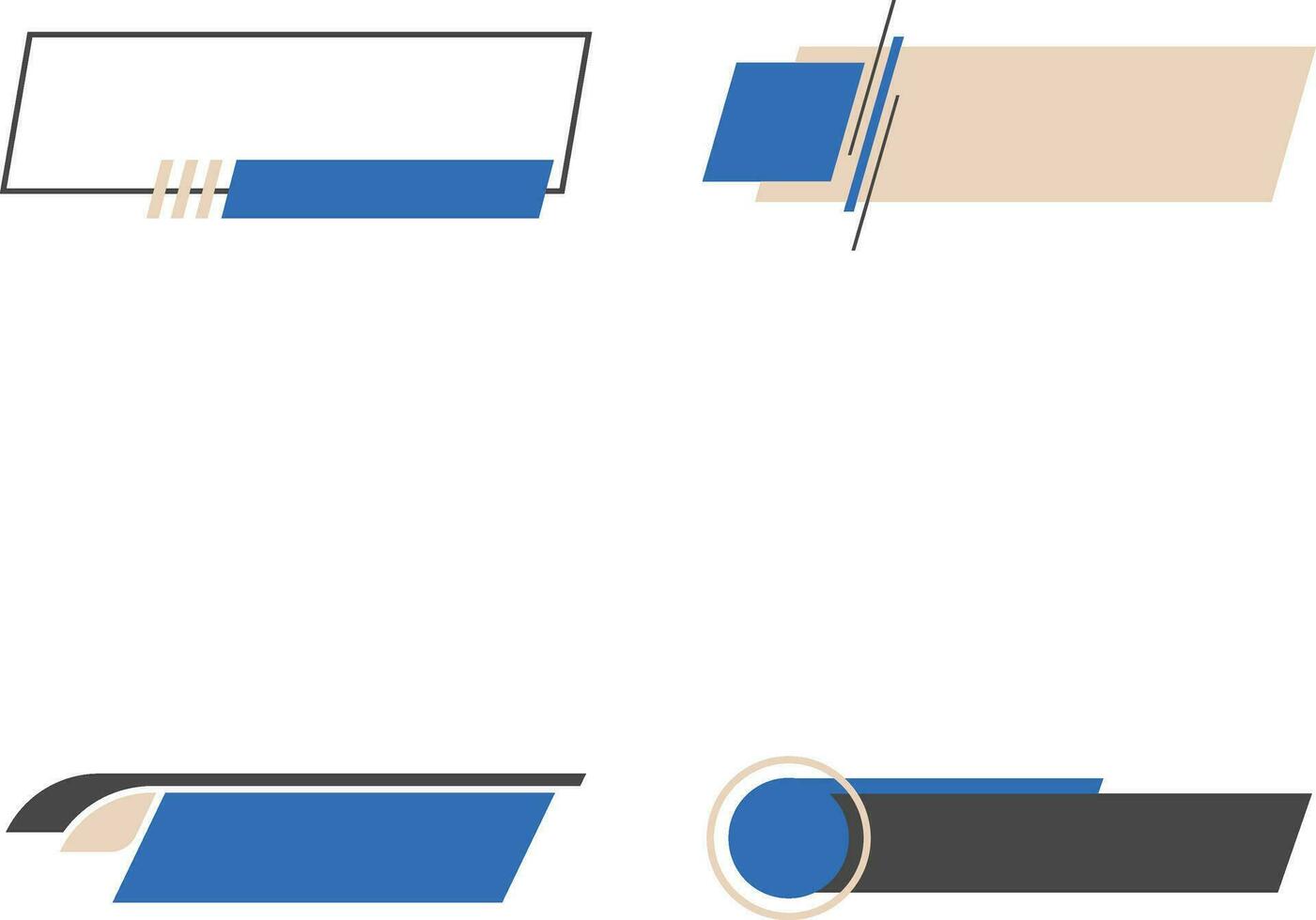 título caja forma etiqueta, marco, bar, botón, etiqueta diseño elemento icono conjunto para web y aplicación diseño.vector Pro vector