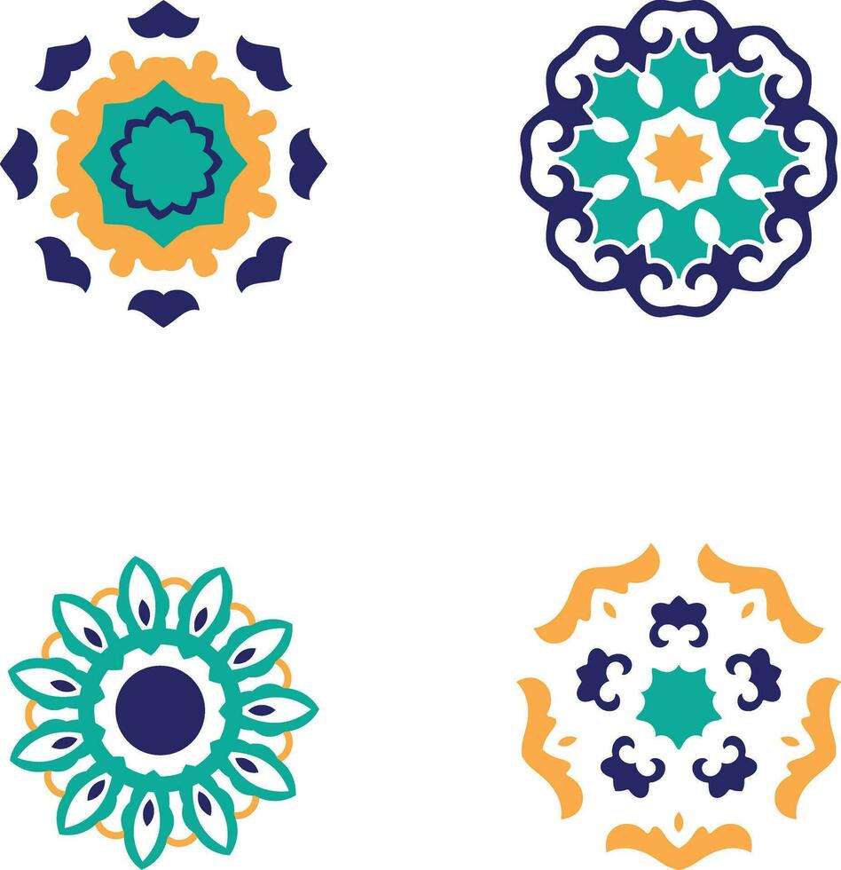 Islamic Geometric Ornament Beautiful colorful arabic round pattern.For design decoration.Vector Illustration vector