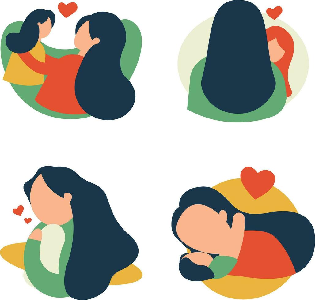 Mother's day elements. Vector illustration for design decoration