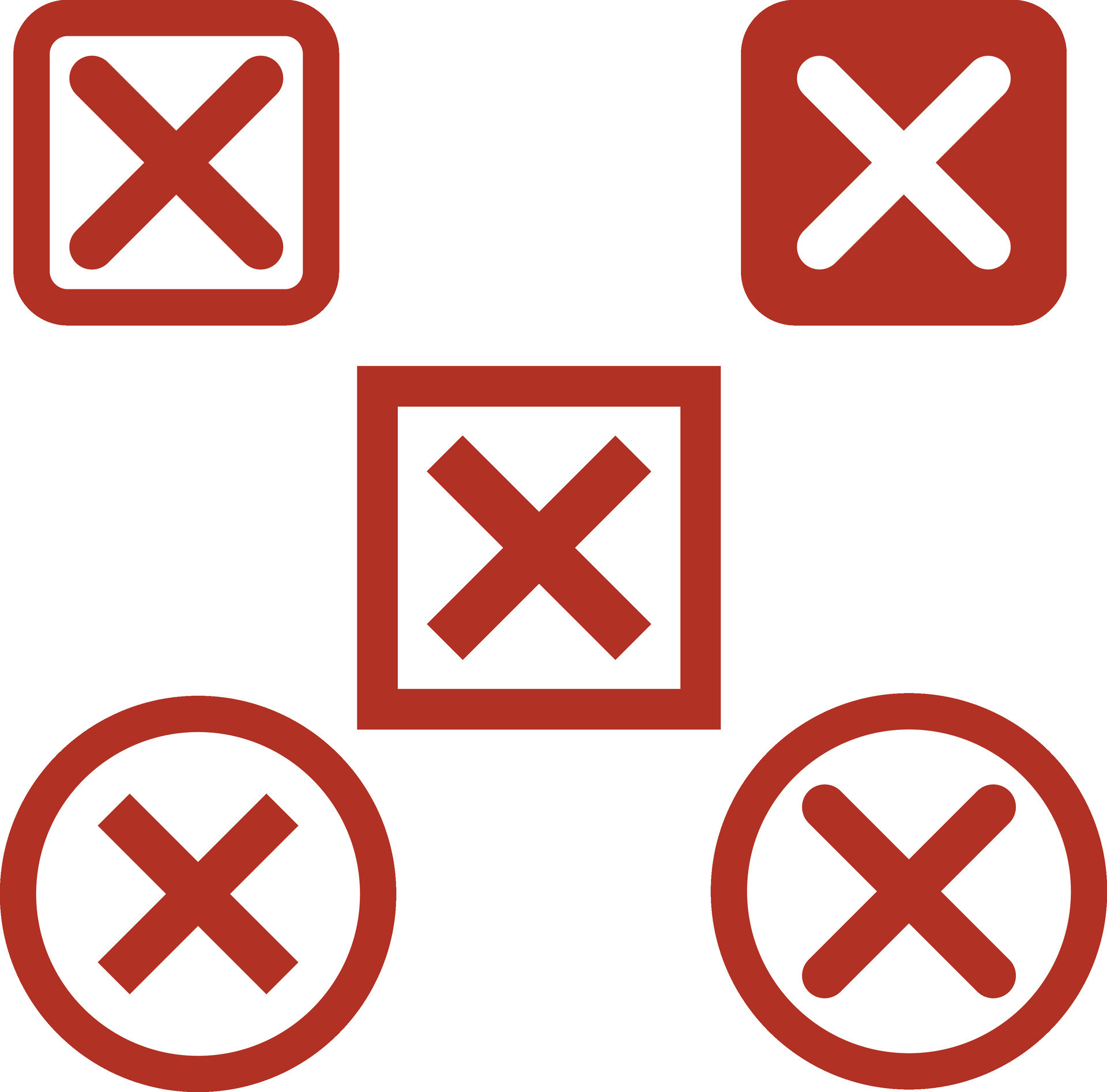 cruzar caja icono . aislado vector firmar símbolo. cruzar marca icono