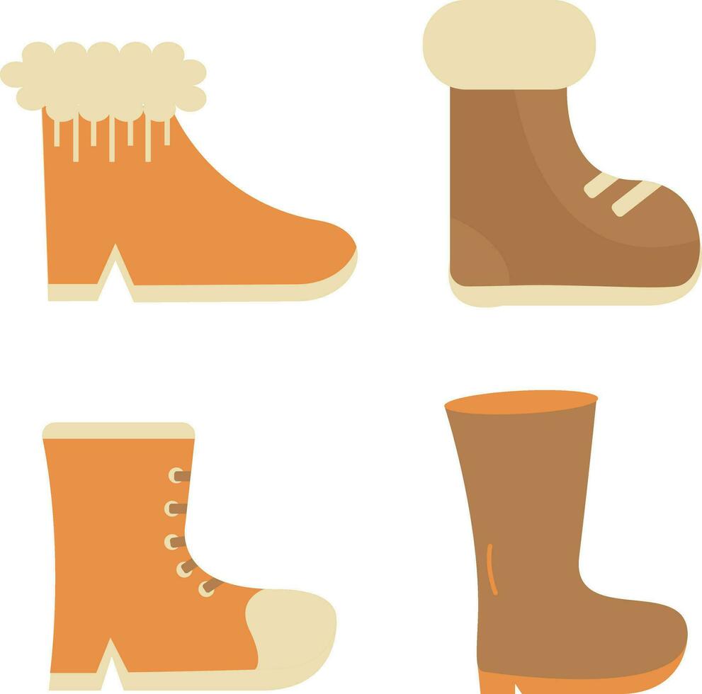 invierno botas Zapatos ilustración, para diseño decoracion,vector Pro vector