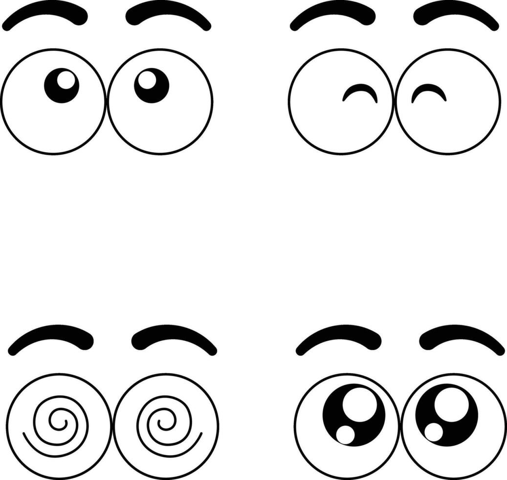 popular arriba ojos establecido para diseño decoración. vector diseño ilustración.