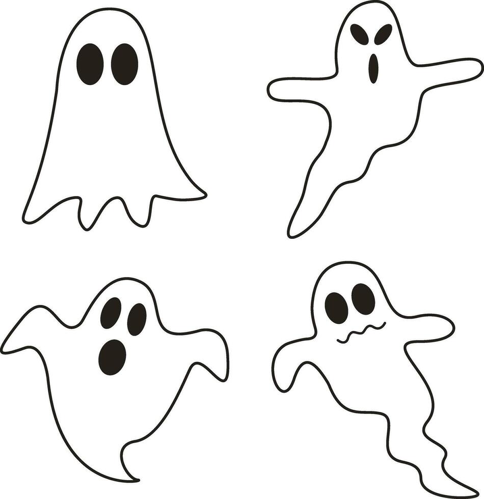 Ghost Halloween. Cute ghost shadow. ghost sheet for halloween character ...