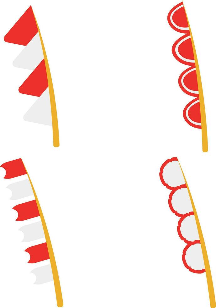 Indonesia independence day flag 17 august.For decoration design illustration.Vector illustration vector