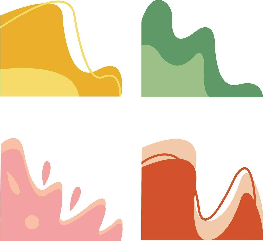 Blob corners for design element templates.Vector Illustration vector