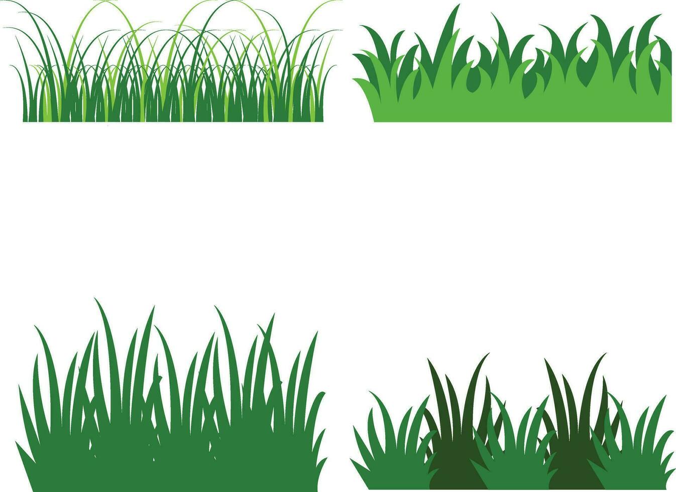 Set of Grass Illustration on White Background.For design decoration.Vector Illustration vector