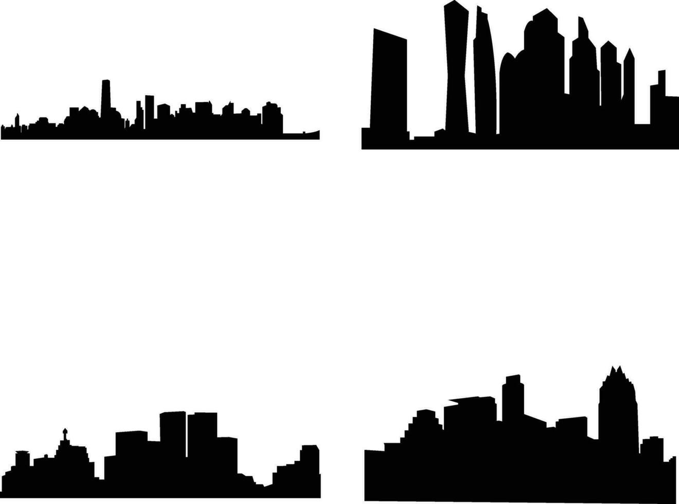 City silhouette set element.For design decoration.Vector illustration vector