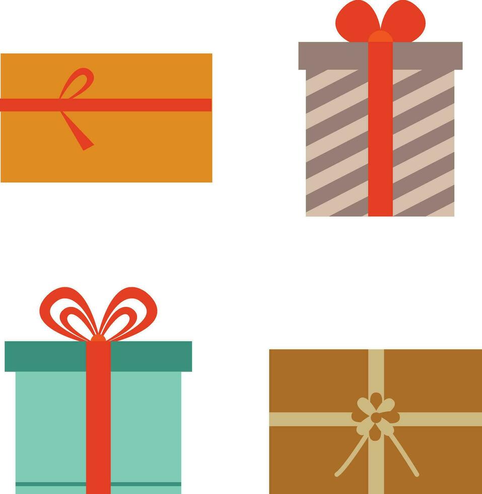 regalo cajas con cintas para diseño decoración fiesta.vector ilustración vector
