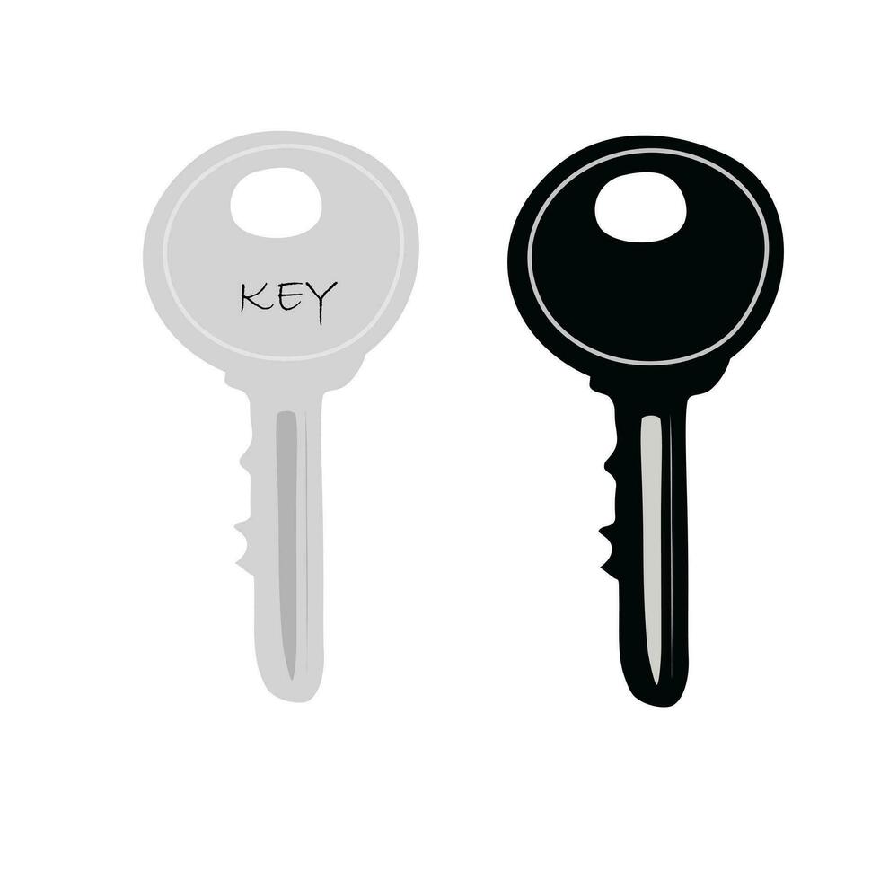 Key vector set. Key icon. Key symbol flat vector isolated on white background