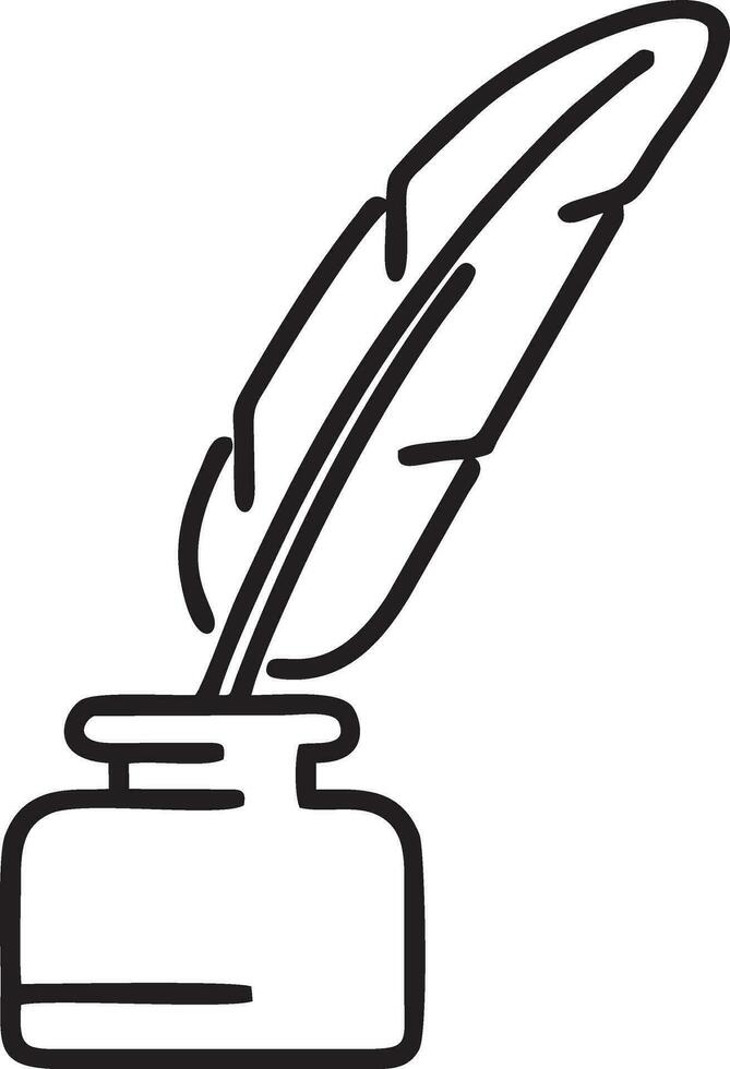 Feather icon symbol isolated vector image. Illustration of the feather bird writing drawing icon image design EPS 10