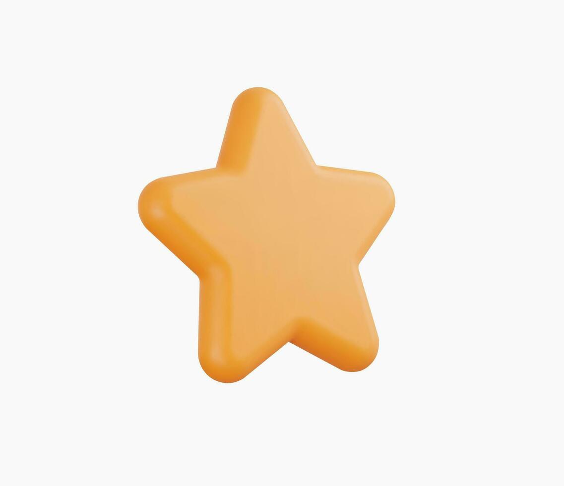 3d Realistic Star icon vector illustration