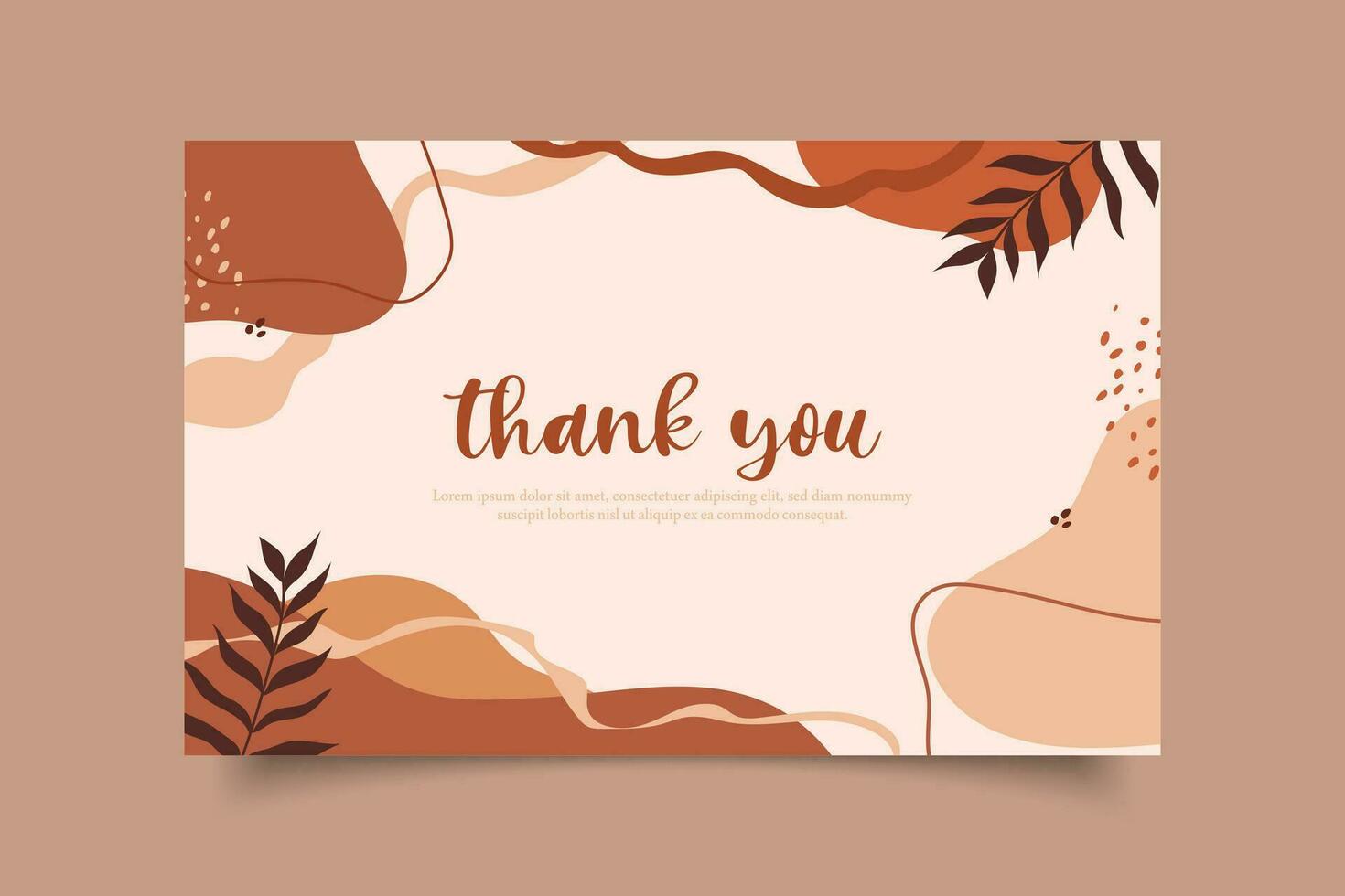 Thank you card template design business illustration vector