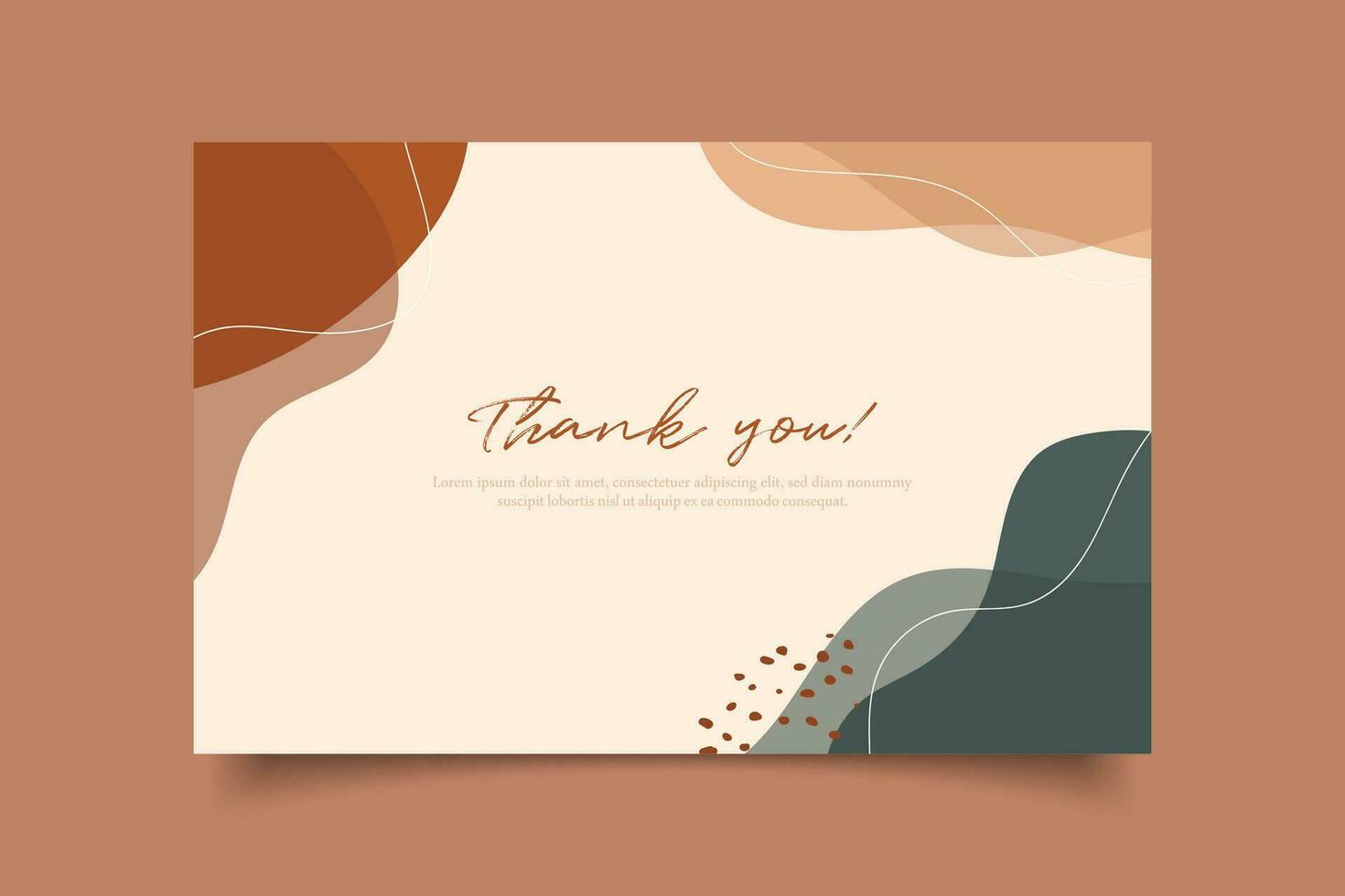 Thank you card template design business illustration vector