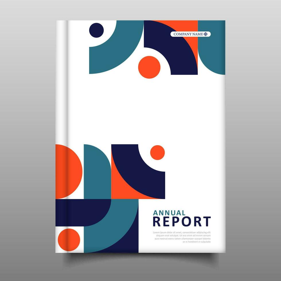 modern business annual report template cover design vector