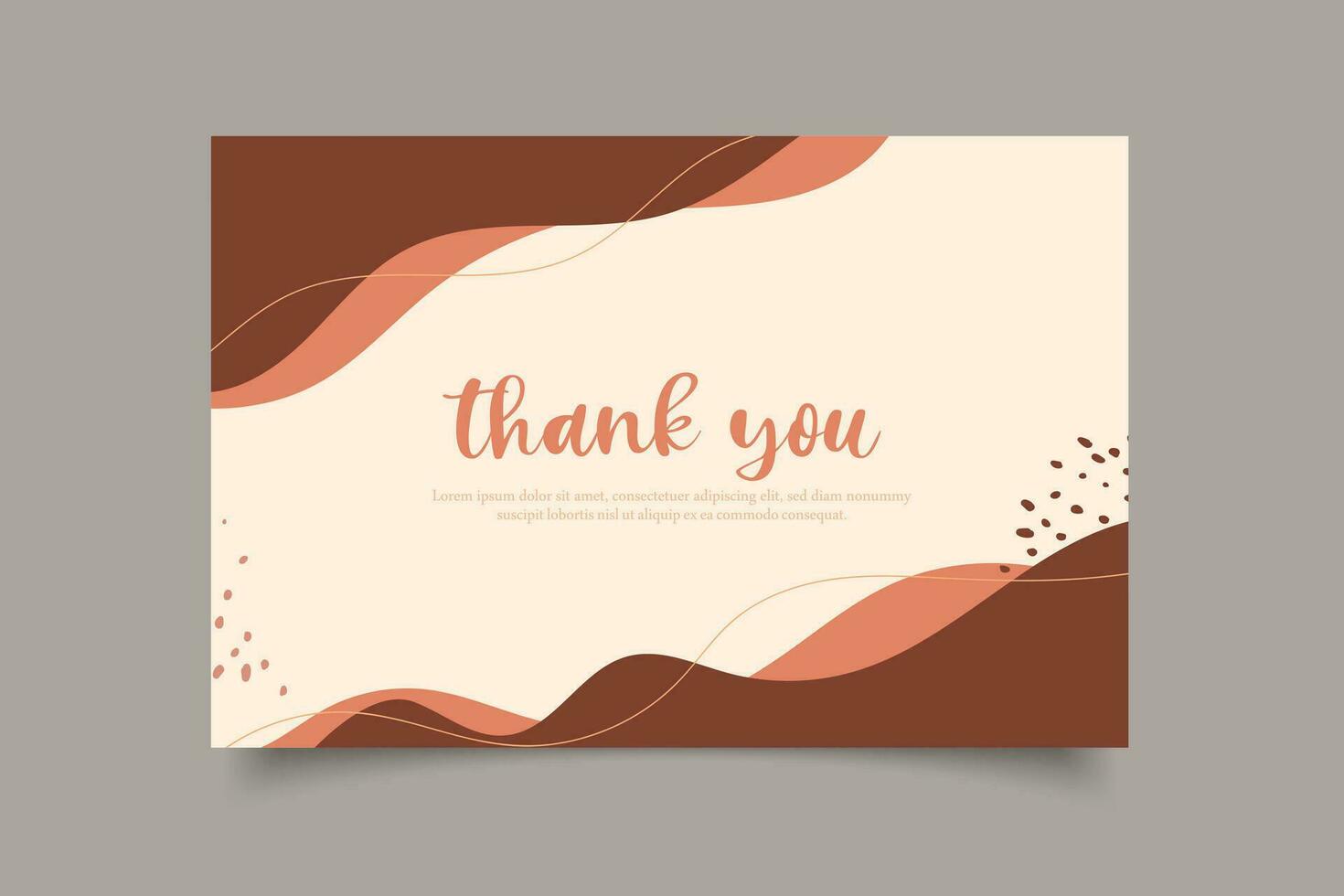 Thank you card template design business illustration vector