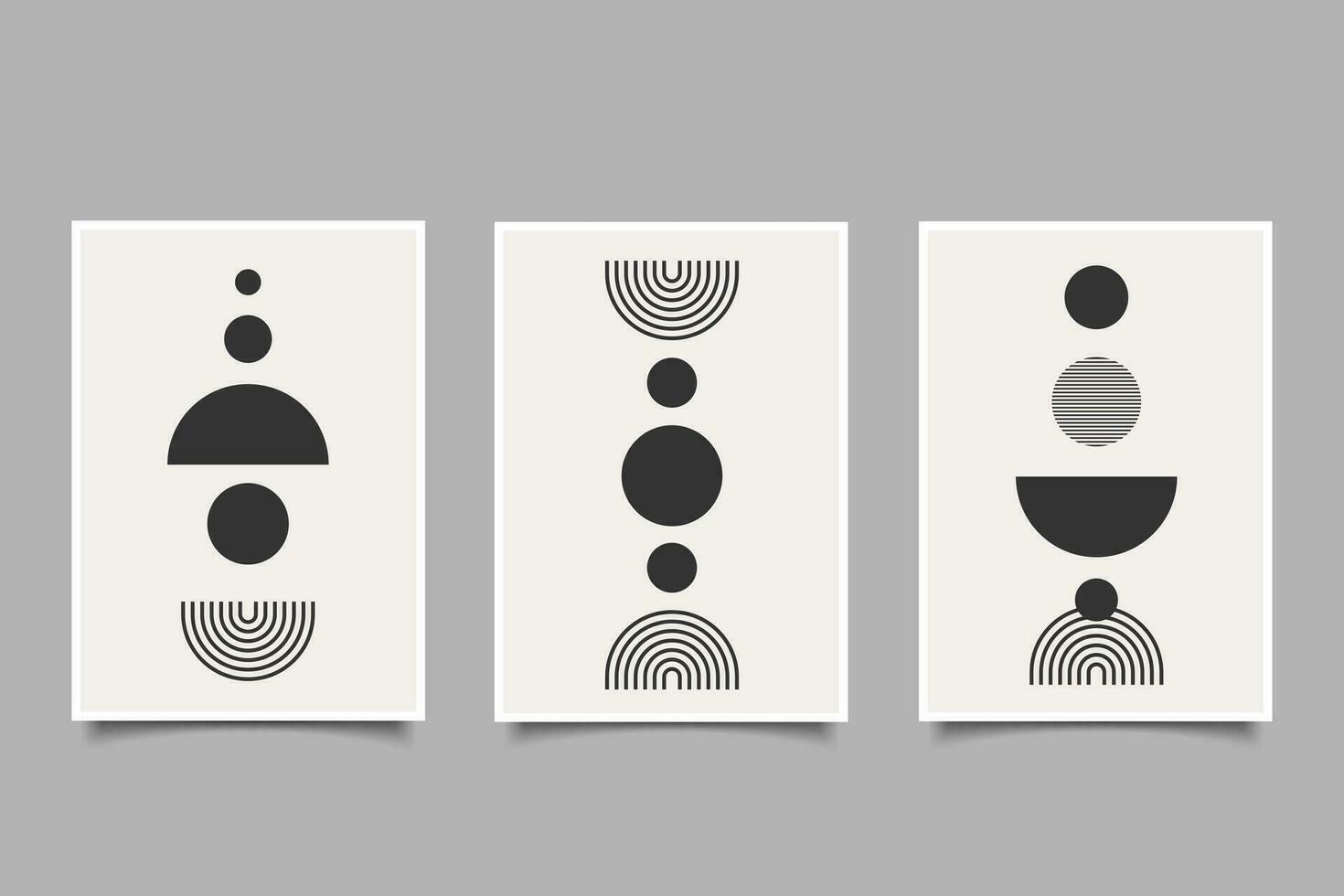 medio siglo moderno minimalista resumen estético ilustracion.para póster y pared Arte decoración en resumen geométrico estilo vector