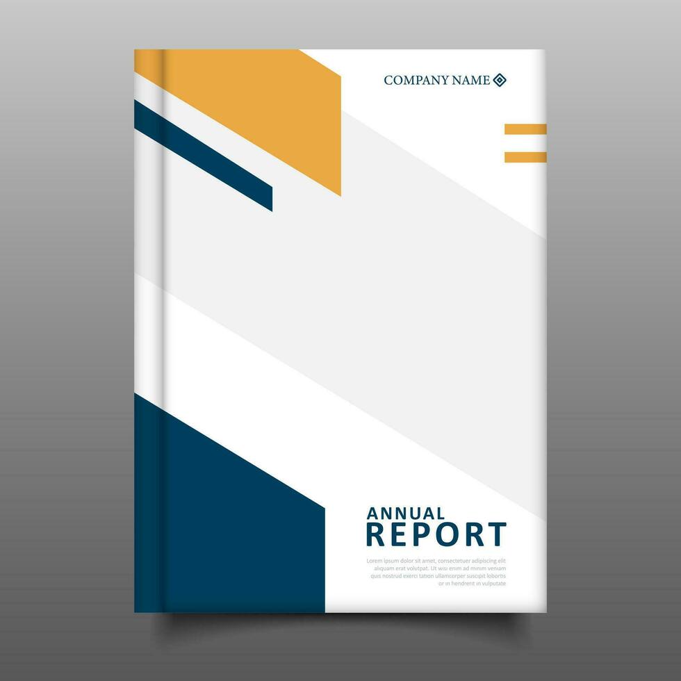 Business modern annual report cover book design vector