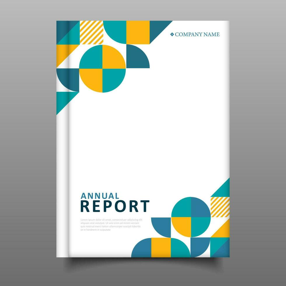 Business modern annual report cover book design vector