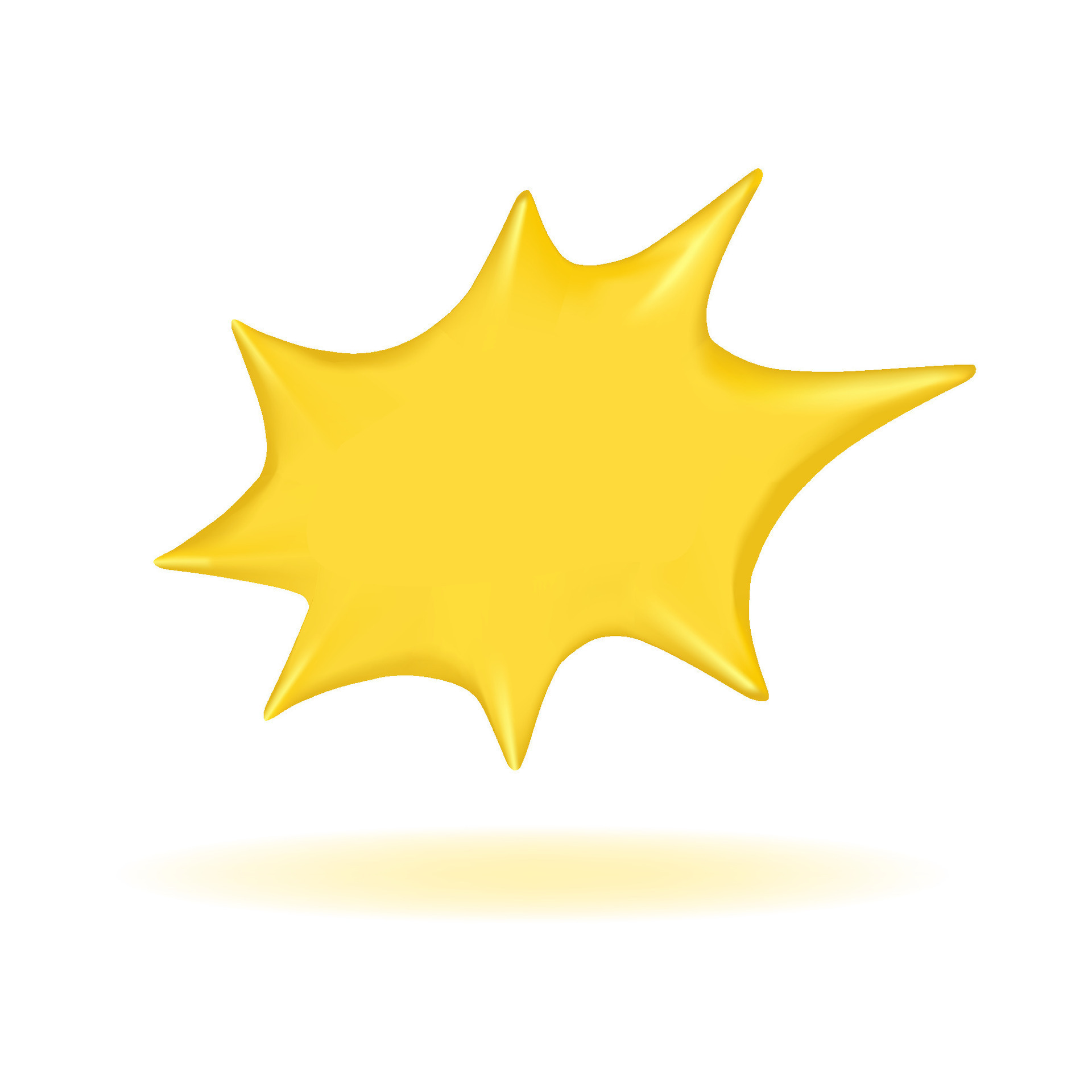 3D render yellow retro speech bubble, star 25460469 Vector Art at Vecteezy