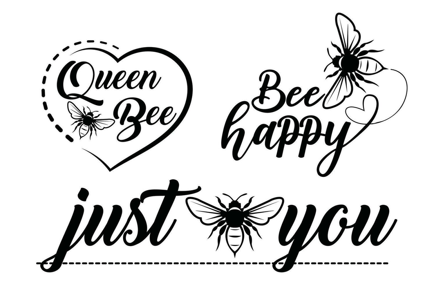 abeja citar inspiración modelo. abeja logo vector ilustración.