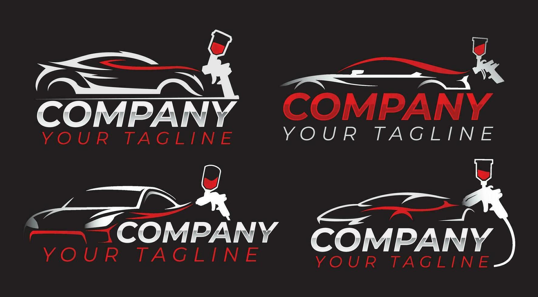 Car painting logo set. Auto painting logo bundle. vector