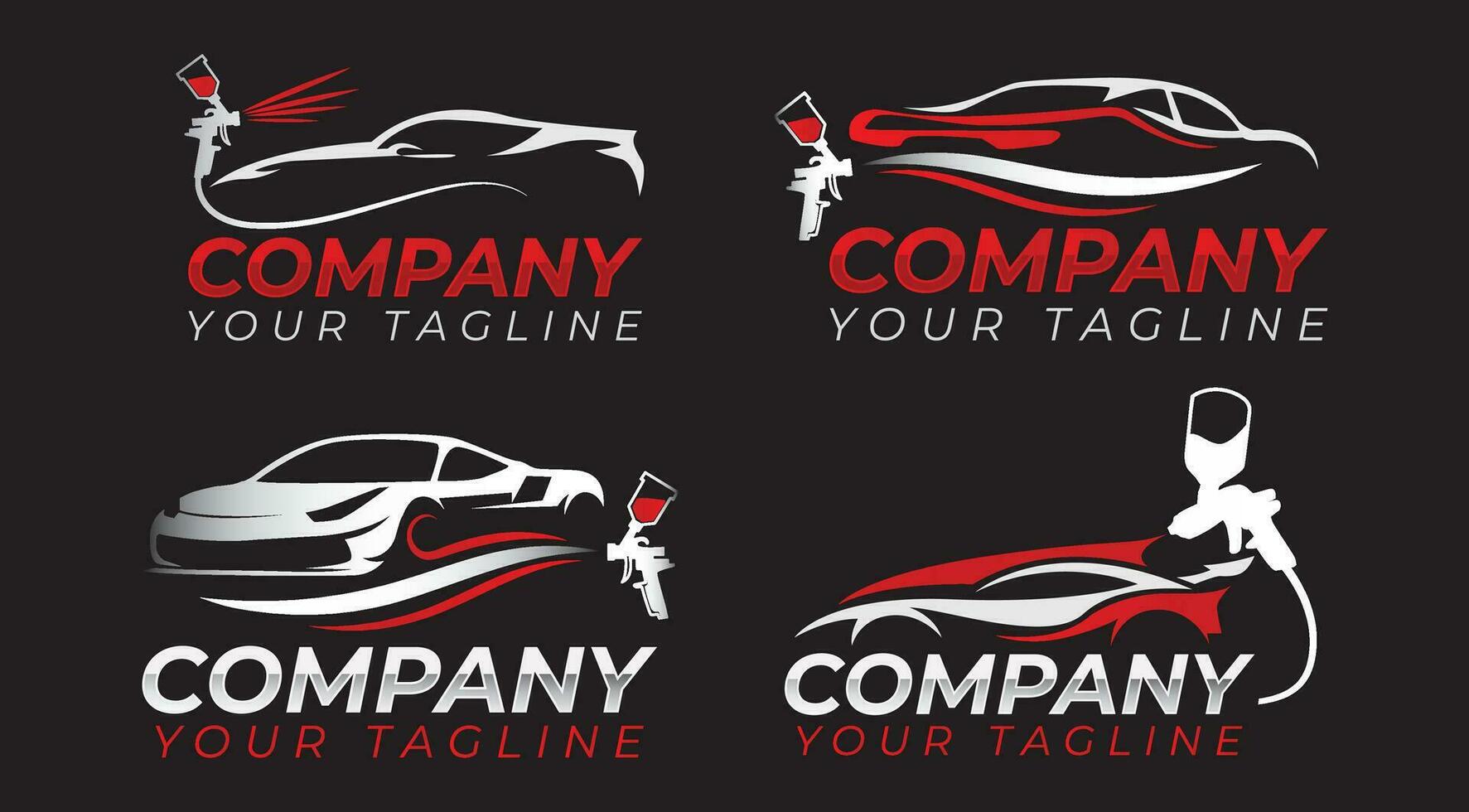 Car painting logo set. Auto painting logo bundle. vector