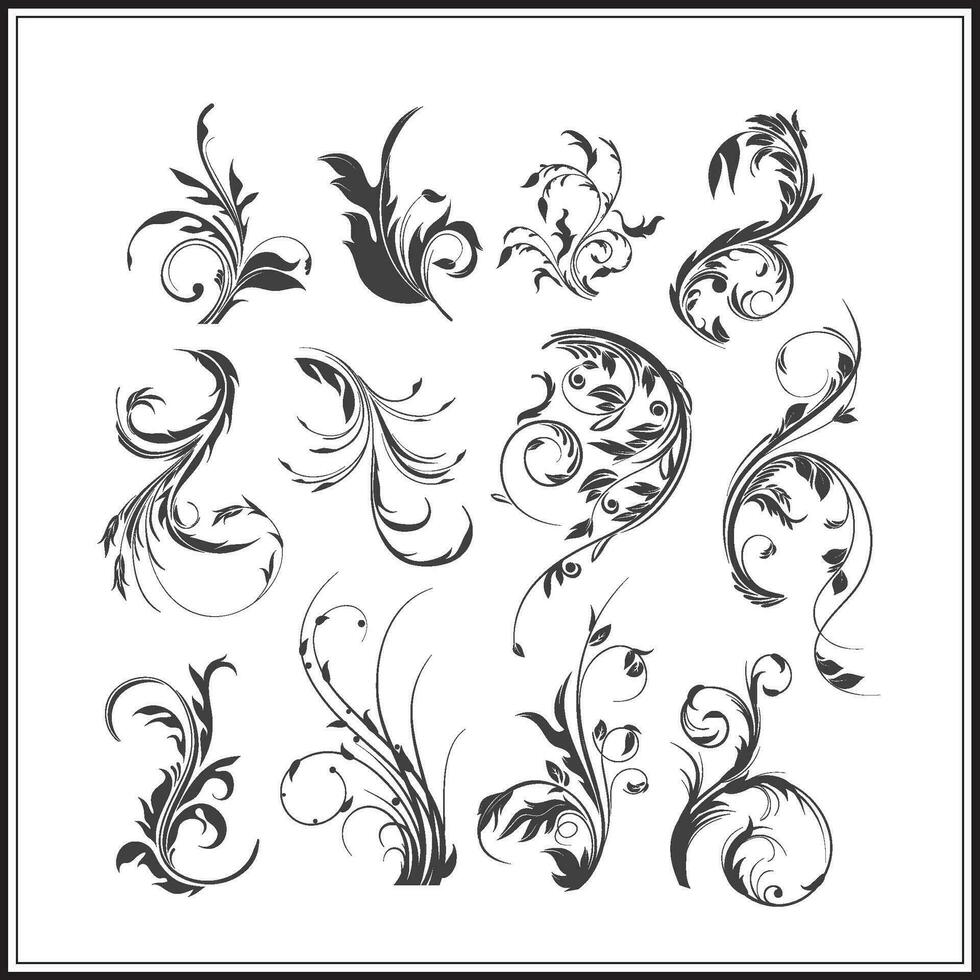 Hand sketched vector vintage elements