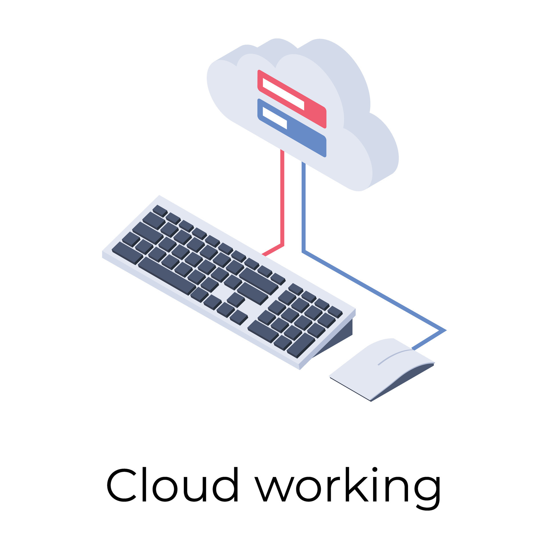 Isometric design of cloud keyboard icon. 25460787 Vector Art at Vecteezy