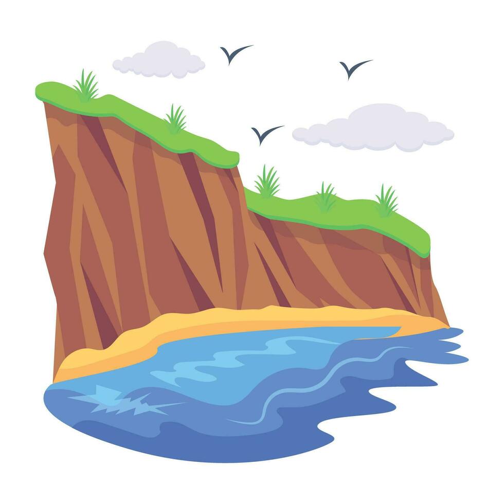 Pack of Beautiful Mountains Flat Vector Designs