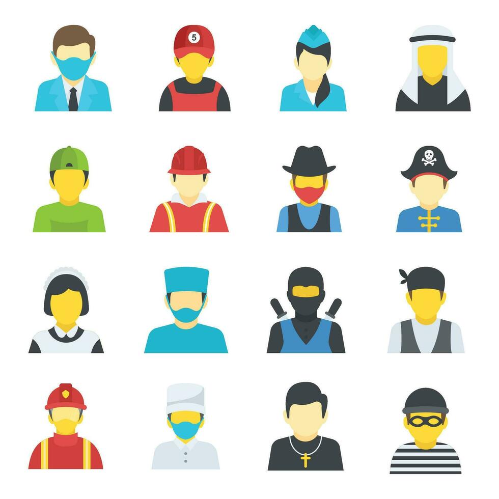 People Flat Icons Set vector