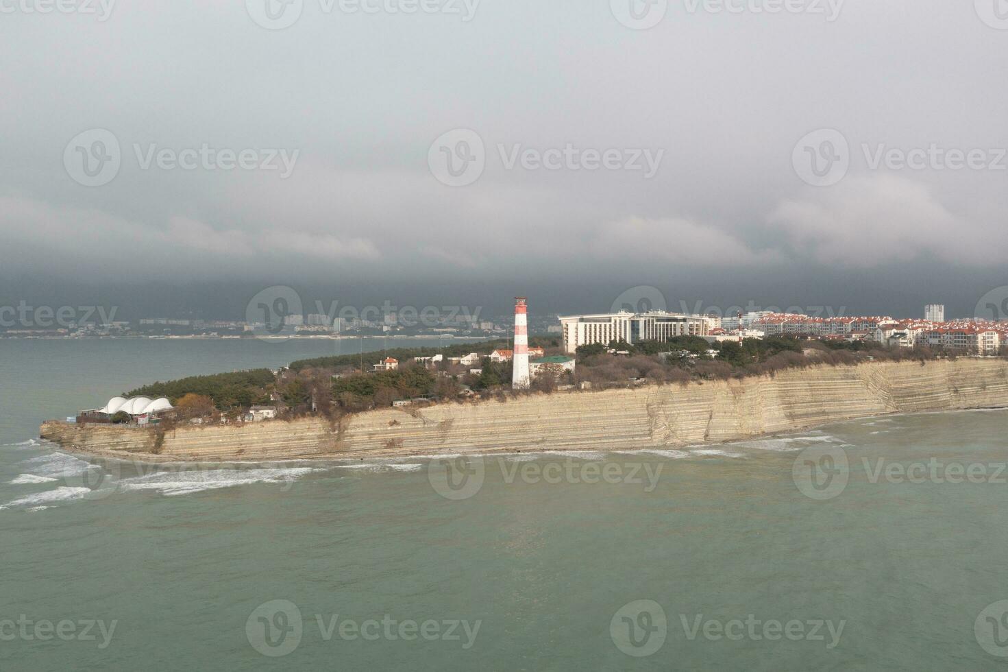 faro en capa tolsty - gelendzhik, Rusia foto