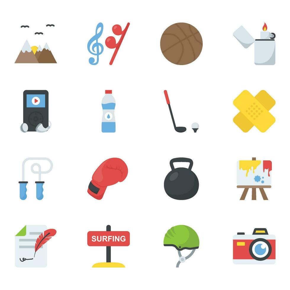 Activity Flat Icons vector