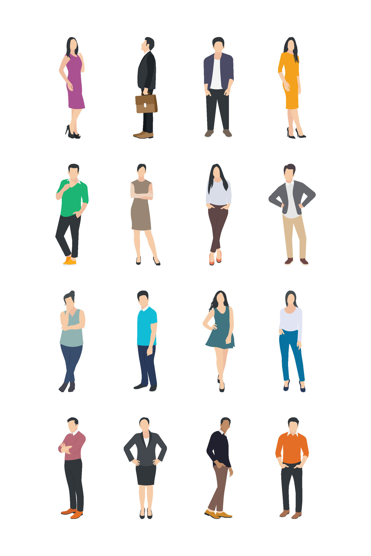 People Character Icons 25462655 Vector Art at Vecteezy