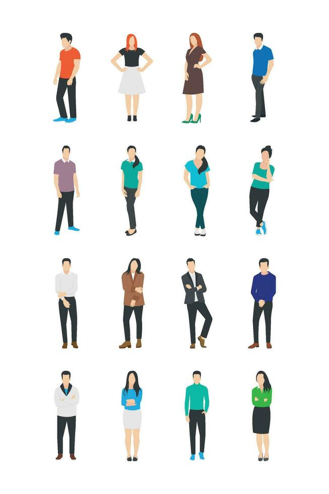 personas personaje íconos vector