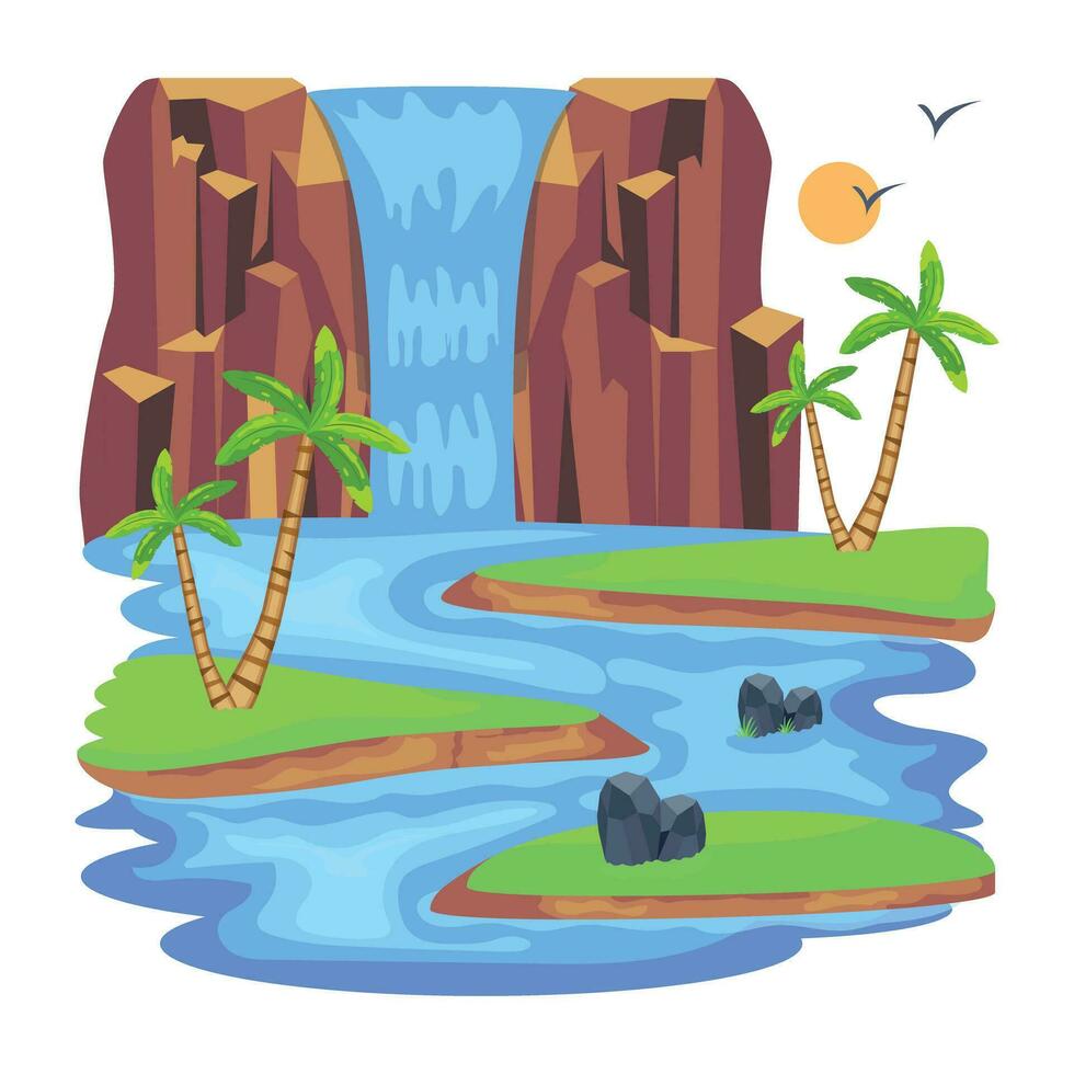 Pack of Beautiful Mountains Flat Vector Designs