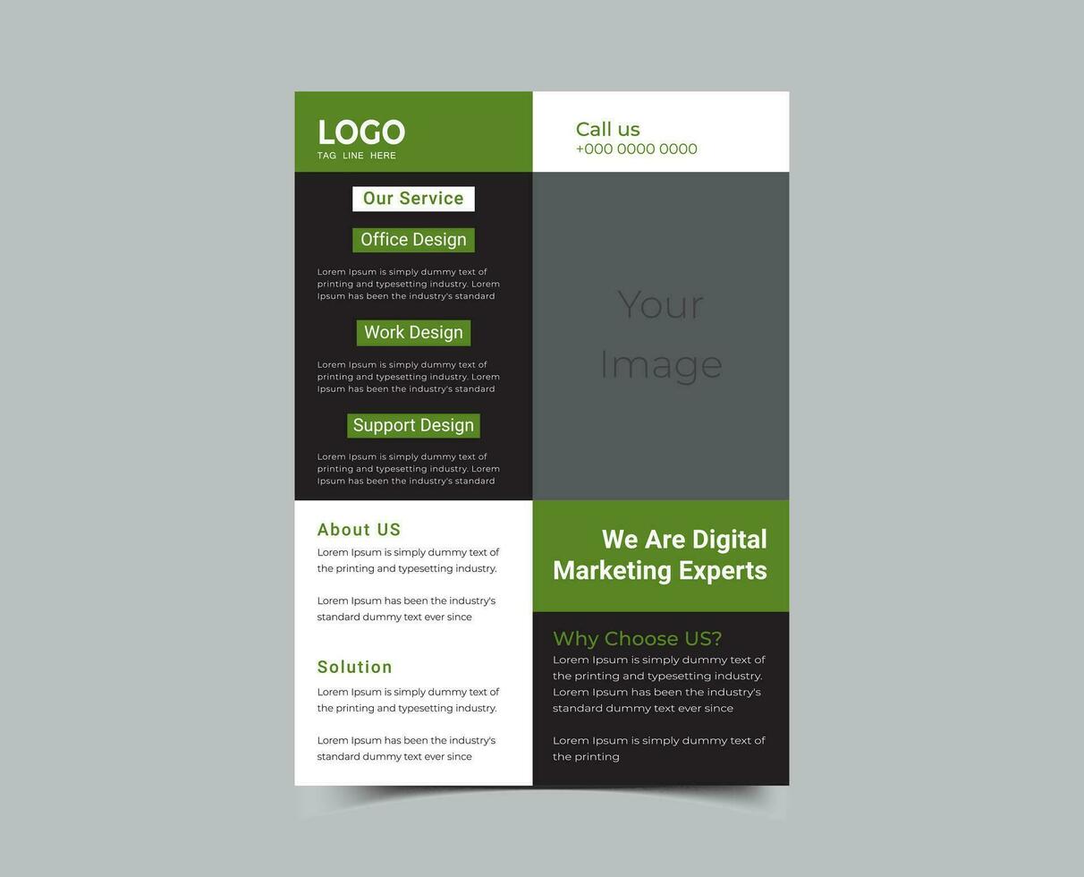 Corporate business flyer template design vector