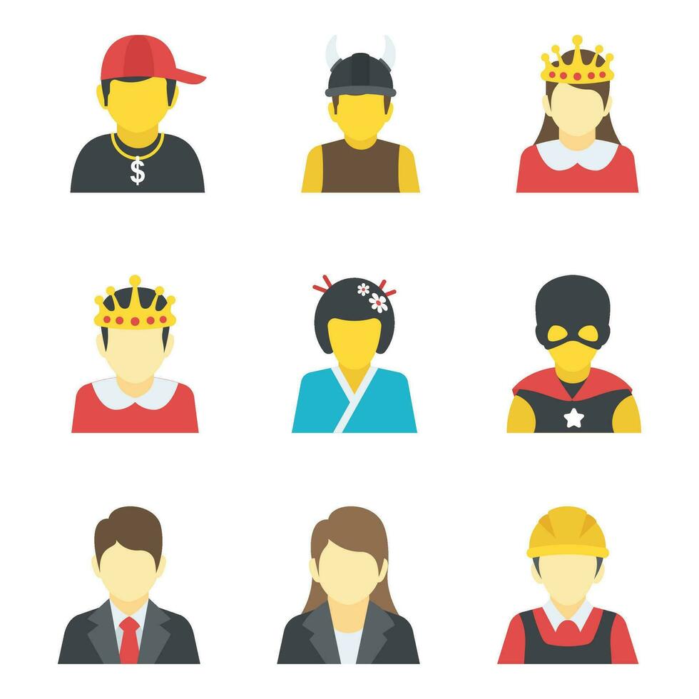 People Flat Icons Set vector